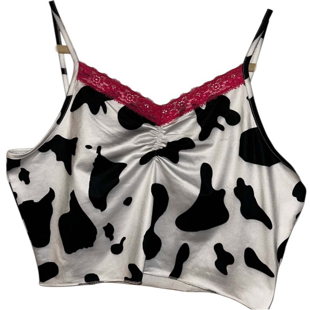 Cow Print Crop Top